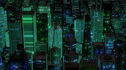 City Skyline, oficinas, rascacielos, edificios en 3D