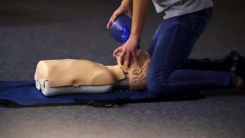 CPR Dummy Used for Medical Training and Practice