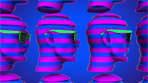 Mannequin Heads Wearing Sunglasses