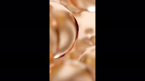 Abstract Golden Fluid Spheres Cosmetic Background Loop