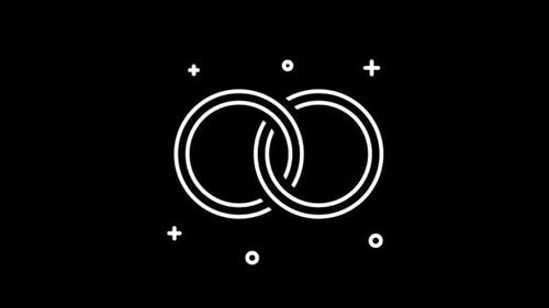 Minimalist Animated Wedding Rings for Celebration Videos