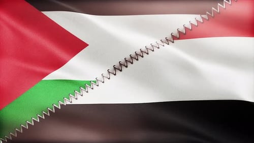 Waving Flags Stitched Together: Unity and Solidarity Concept