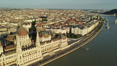 Budapest City and Danube River