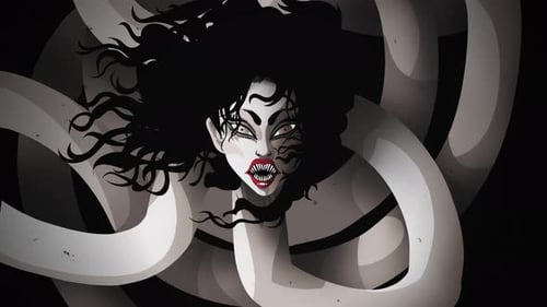 Dark Surreal Character with Flowing Tentacles Animation