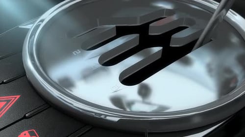 Elegante botão de mudança de marchas de perto