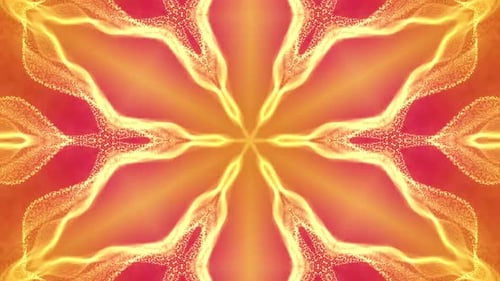 Vibrant Abstract Glowing Particle Kaleidoscope Background