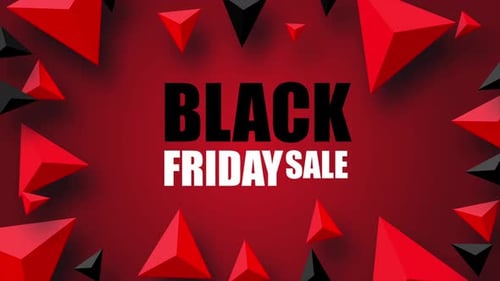 Black Friday Sale Title Animation with Dynamic Geometric Pyramids