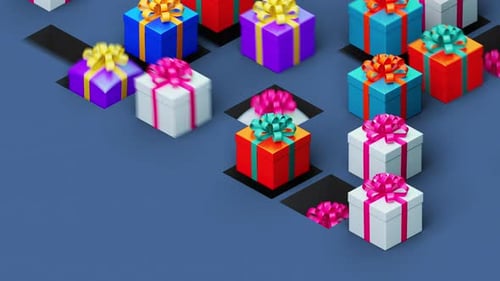 Colorful Gift Box Pattern Animation for Celebrations