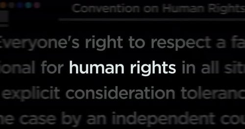 Kinetic Typography Human Rights Word Cloud Animation