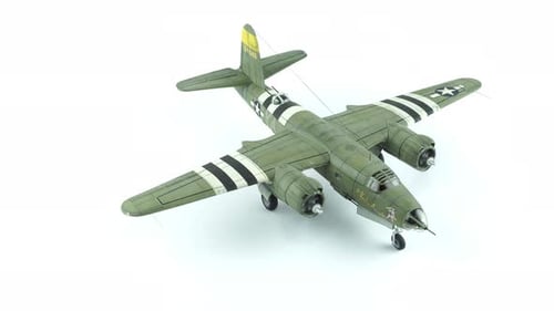 Green Vintage Airplane Model Zoom Out