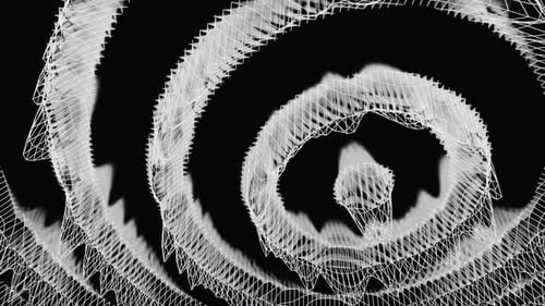 Spiral concentric circles audio waves. Design. Colorful circles under water surface