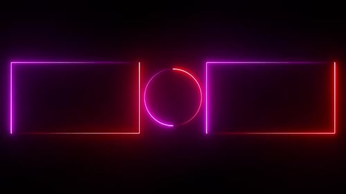 End Screen Neon Frame Red And Pink V4