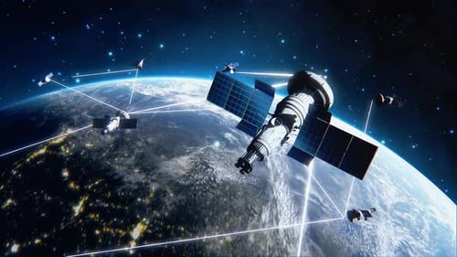 Global Network of Satellites Connecting Earth in Space