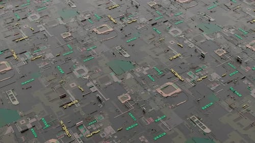 Technological Background of the Abstract Computer Motherboard