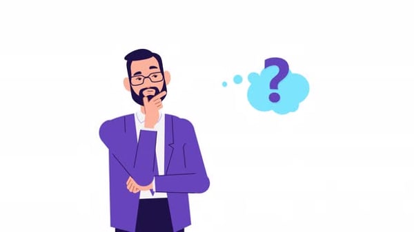 Animated Corporate Man Thinking and Getting an Idea, Backgrounds Motion ...