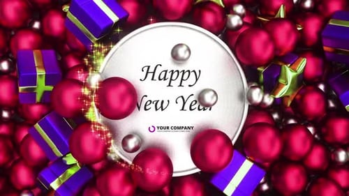 Wish your clients a Happy New Year with this elegant corporate holiday greeting