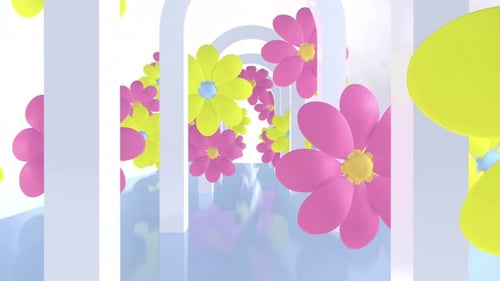Minimal Flower Tunnel 03 4k