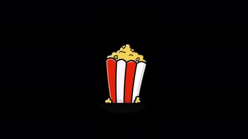 Animated Flat Design Popcorn Popping