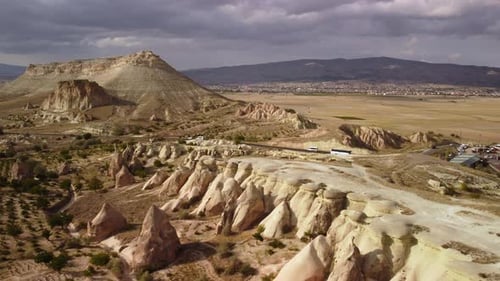 Awesome aerial view of Pasabag Valley in Cappadocia, Turkey