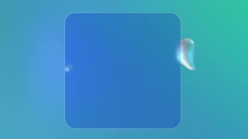 Holographic Liquid Shapes Reveal Logo Animation