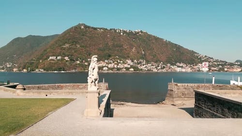 Aerial View of the Lake Como Italy