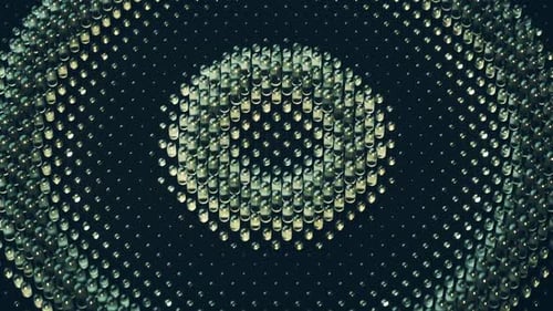 Shiny glass ripple. Abstract festive background. Seamless loop 3D render animation