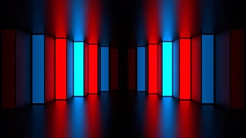 Red And Blue Stair Strobe Background Vj Loop In 4K