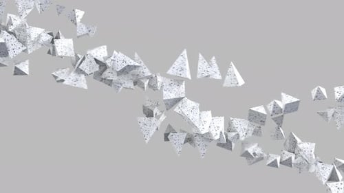 Abstract Terrazzo Geometric Shapes Flowing Background