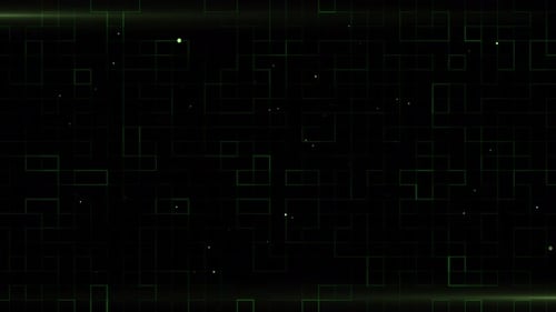 Digital Circuit Grid Background Animation with Glowing Particles