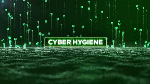 Matrix Binary Code And Cyber Hygiene Word 4 K