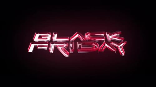 Sleek Black Friday 3D Text Reveal