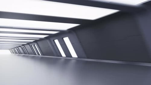 Empty tunnel with futuristic style