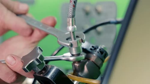 Repair of Car Injectors Closeup Disassembly of the Nozzle and Replacement of Spare Parts
