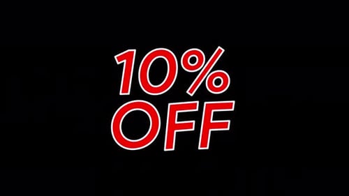 Modern 10% OFF Discount Text Reveal Animation