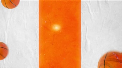 Animated Rotating Basketball On Orange Background