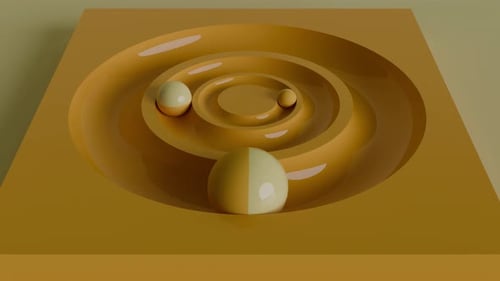 Animation 3D en boucle satisfaisante perpétuelle