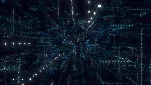 Futuristic Digital Grid Network Technology Background