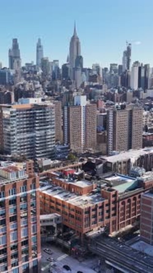 New York Skyline At Manhattan In New York United States.