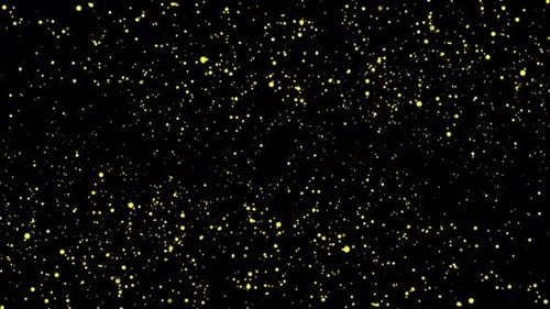 4K 3D animation. Natural Organic Dust Particles Floating On Black Background