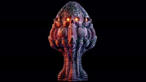 Biomechanical Skull VJ Loop