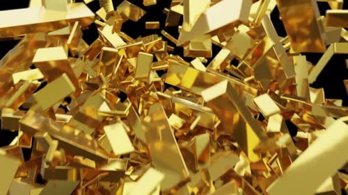 Übergänge zum Platzen von Goldbarren
