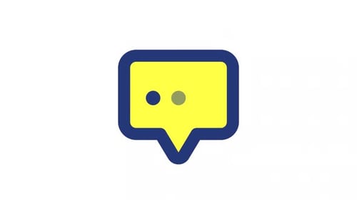 Icône d'interface utilisateur colorée Leave Note animée