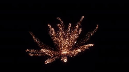 Golden Particles Explode for Logo or Text Reveal