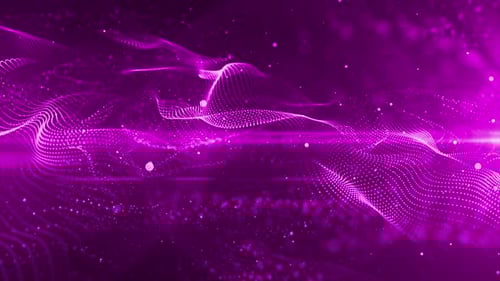 Futuristic Purple Particle Wave Abstract Motion Background
