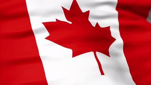 Canada Flag waving independence day