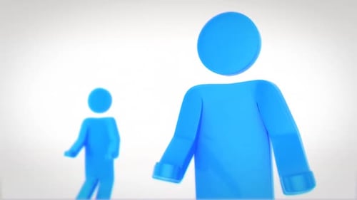 3d Business Man Blue loopable character slowly walking