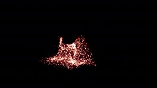 Abstract Glowing Particle Burst Reveal Animation