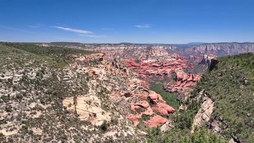 Aerial view of Red Canyon Road, United States.