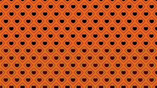 Flat Design Pulsing Hearts Grid Pattern Loop