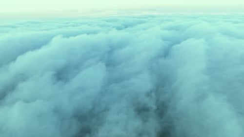 Aerial view of clouds formation, China.